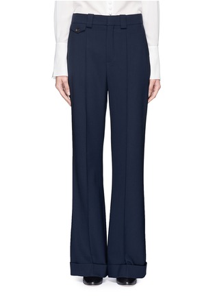 Main View - Click To Enlarge - CHLOÉ - Flare leg wool hopsack pants