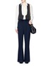 Figure View - Click To Enlarge - CHLOÉ - Flare leg wool hopsack pants