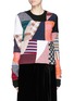 Main View - Click To Enlarge - CHLOÉ - Patchwork wool-silk knit sweater