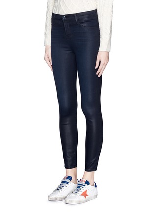Front View - Click To Enlarge - J BRAND - 'Alana' coated denim stretch leggings