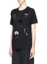 Front View - Click To Enlarge - LANVIN - 'Faces' multi jewelled embroidery T-shirt