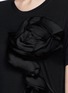 Detail View - Click To Enlarge - LANVIN - Rose ruffle embroidery T-shirt