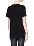 Back View - Click To Enlarge - LANVIN - Rose ruffle embroidery T-shirt