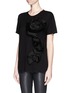 Front View - Click To Enlarge - LANVIN - Rose ruffle embroidery T-shirt