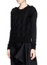 Front View - Click To Enlarge - LANVIN - Contrast cable knit sweater