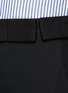 Detail View - Click To Enlarge - LANVIN - Grosgrain bow waistband wool pants