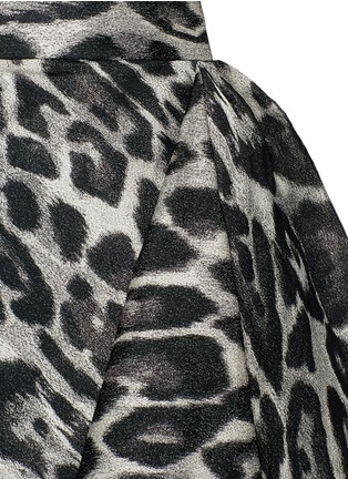 Detail View - Click To Enlarge - LANVIN - Leopard jacquard ruffle long skirt