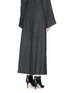 Back View - Click To Enlarge - LANVIN - Check wool blend wide leg cropped pants