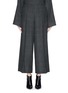 Main View - Click To Enlarge - LANVIN - Check wool blend wide leg cropped pants