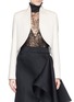 Main View - Click To Enlarge - LANVIN - Collarless bonded wool cropped jacket