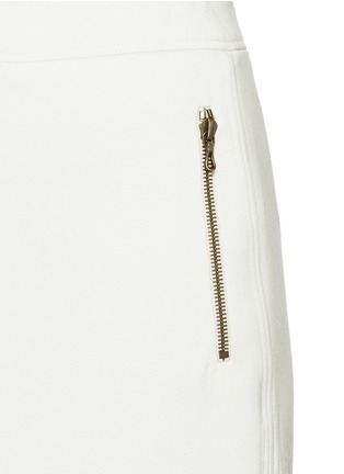 Detail View - Click To Enlarge - LANVIN - Zip pocket wool gabardine skirt