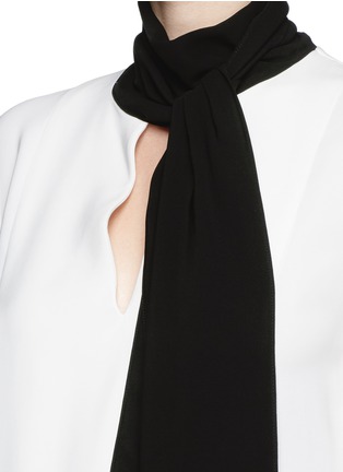 Detail View - Click To Enlarge - LANVIN - Neck tie contrast cady tunic top