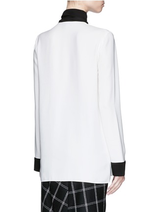 Back View - Click To Enlarge - LANVIN - Neck tie contrast cady tunic top