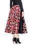 Back View - Click To Enlarge - LANVIN - Peony and rose jacquard midi flare skirt