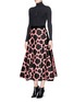Figure View - Click To Enlarge - LANVIN - Peony and rose jacquard midi flare skirt