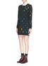 Figure View - Click To Enlarge - KENZO - 'Symbols' embroidery cotton French terry sweater dress