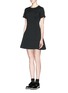 Front View - Click To Enlarge - KENZO - 'Love' textured jacquard skater dress