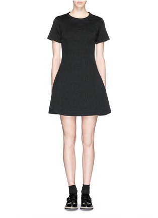 Main View - Click To Enlarge - KENZO - 'Love' textured jacquard skater dress