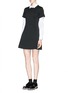 Figure View - Click To Enlarge - KENZO - 'Love' textured jacquard skater dress