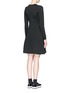 Back View - Click To Enlarge - KENZO - Geometric logo embroidery skater sweater dress