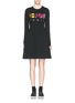 Main View - Click To Enlarge - KENZO - Geometric logo embroidery skater sweater dress