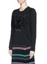 Front View - Click To Enlarge - KENZO - Tiger mesh embroidery cotton sweatshirt