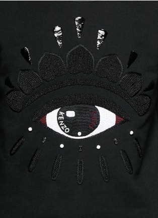 Detail View - Click To Enlarge - KENZO - Beaded eye embroidery sweatshirt