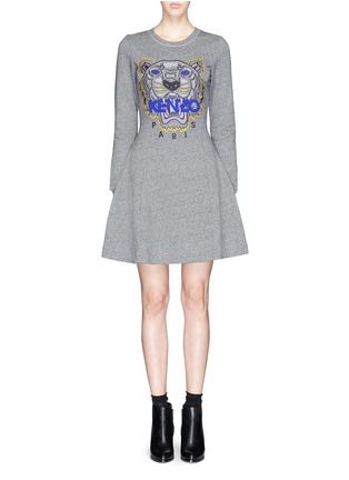 Main View - Click To Enlarge - KENZO - Tiger embroidery sweater skater dress