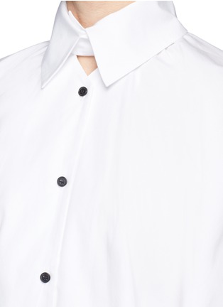 Detail View - Click To Enlarge - KENZO - Poplin flare cropped shirt