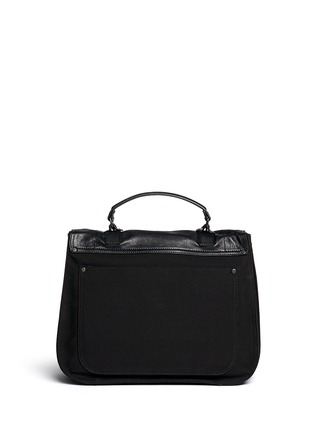 Back View - Click To Enlarge - PROENZA SCHOULER - PS1' extra large leather flap nylon satchel