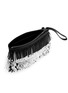 Detail View - Click To Enlarge - PROENZA SCHOULER - 'Fringe' contrast back leather clutch