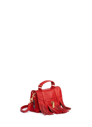 Figure View - Click To Enlarge - PROENZA SCHOULER - 'PS1 Pouch Fringe' tiny leather satchel