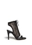 Main View - Click To Enlarge - PEDDER RED - Brogue trim lace sandal boots
