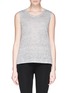 Main View - Click To Enlarge - SANDRO - 'Thais' cutout back heathered linen tank top