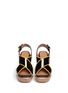 Figure View - Click To Enlarge - MARNI - Woven block heel patent leather sandals