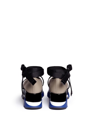 Back View - Click To Enlarge - MARNI - Sneaker sole ballerina flatform slip-ons