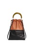 Back View - Click To Enlarge - MARNI - 'Fold' small acrylic handle colourblock leather bag