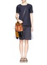 Figure View - Click To Enlarge - MARNI - 'Fold' small acrylic handle colourblock leather bag