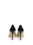 Back View - Click To Enlarge - DIANE VON FURSTENBERG SHOES - 'Becca Too' stripe patent leather PVC pumps