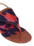 Detail View - Click To Enlarge - DIANE VON FURSTENBERG - 'Myrna' abstract print fabric leather sandals