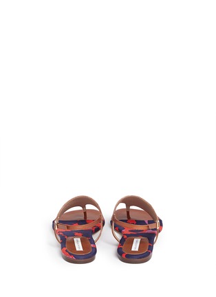 Back View - Click To Enlarge - DIANE VON FURSTENBERG - 'Myrna' abstract print fabric leather sandals