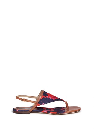 Main View - Click To Enlarge - DIANE VON FURSTENBERG - 'Myrna' abstract print fabric leather sandals
