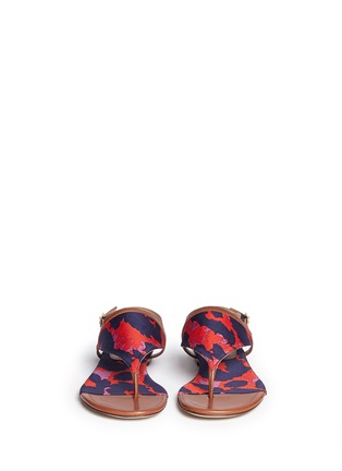 Figure View - Click To Enlarge - DIANE VON FURSTENBERG - 'Myrna' abstract print fabric leather sandals