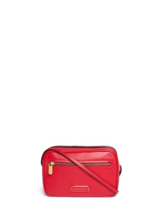 Main View - Click To Enlarge - MARC BY MARC JACOBS - 'Sally' zip pocket leather crossbody bag