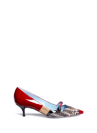 Main View - Click To Enlarge - RENÉ CAOVILLA - x BLITZ strass pony hair patent leather pumps