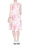 Figure View - Click To Enlarge - VICTORIA BECKHAM - Blossom print organza jacquard wrap dress