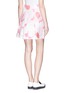 Back View - Click To Enlarge - VICTORIA BECKHAM - Blossom print raffia pleat skirt
