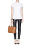 Figure View - Click To Enlarge - TORY BURCH - 'York' small buckle saffiano leather tote