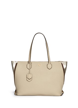 Main View - Click To Enlarge - TORY BURCH - 'Robinson' side zip pebbled leather tote