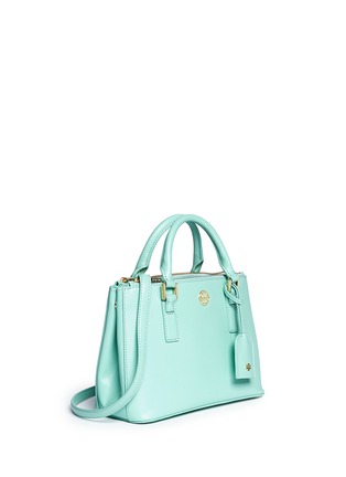 Front View - Click To Enlarge - TORY BURCH - 'Robinson' micro double zip saffiano leather tote